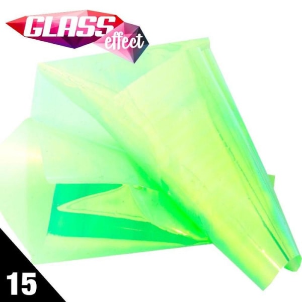 Nagel folie - 3D Glass - 15 Grön