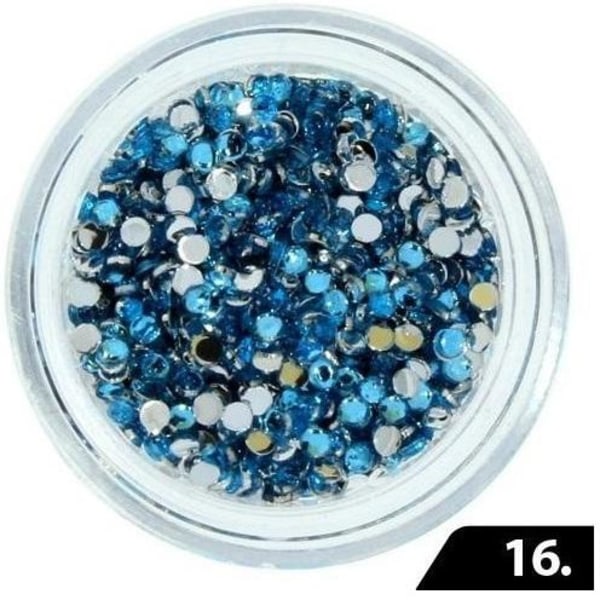 Zirkon stenar (Glas) - 1,5 mm - 200 st - 16 Ljusblå