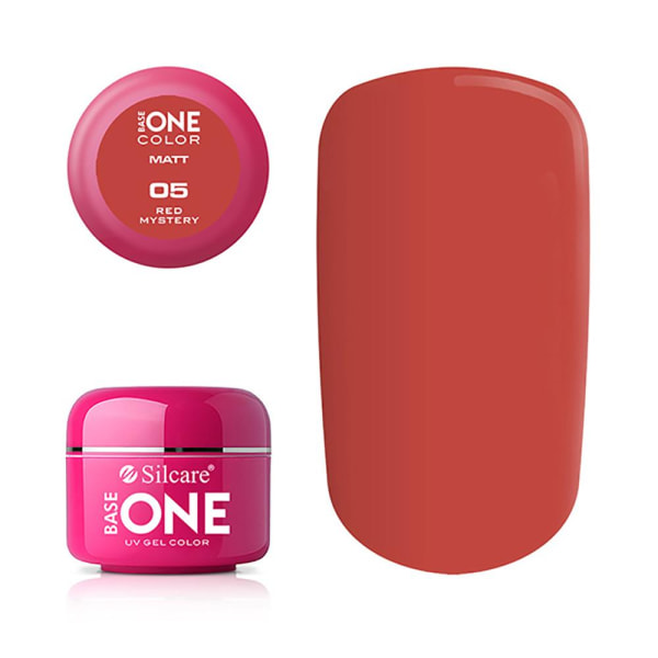 Base One - UV Gel - Matt - Red Mystery - 05 - 5 gram Red