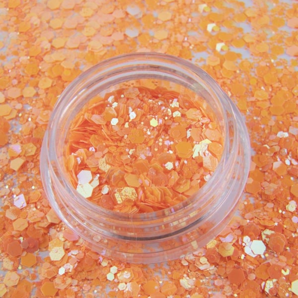 Glitter - Hexagon - Primavera - 04 Orange