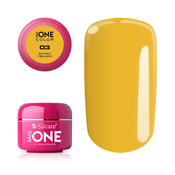 Base one - Color - UV Gel - Sunny Yellow - 03 - 5 gram Gul