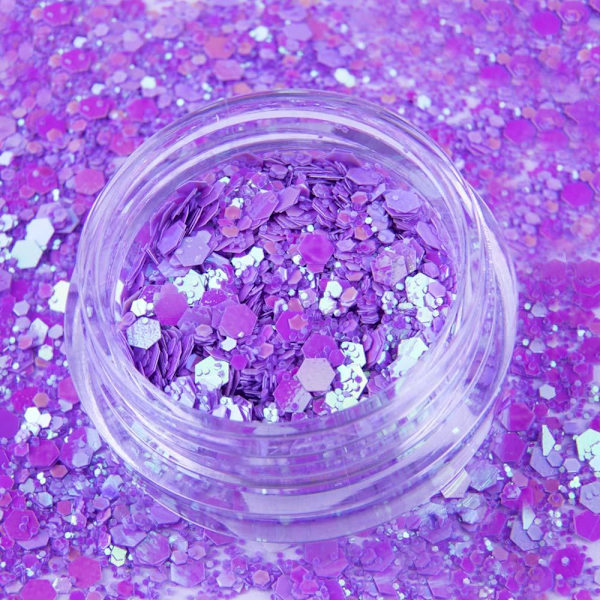 Glitter - kuusikulmio - Primavera - 09 Purple