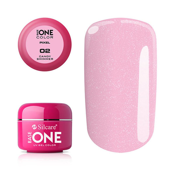 Base One - UV Gel - Pixel - Candy shimmer - 02 - 5 gram Pink