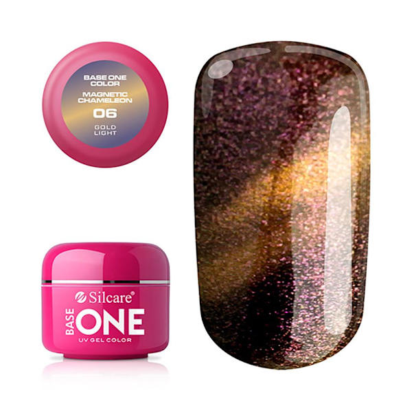 Base One - UV Gel - Magnetisk kamæleon - Guld lys - 06 - 5g Red