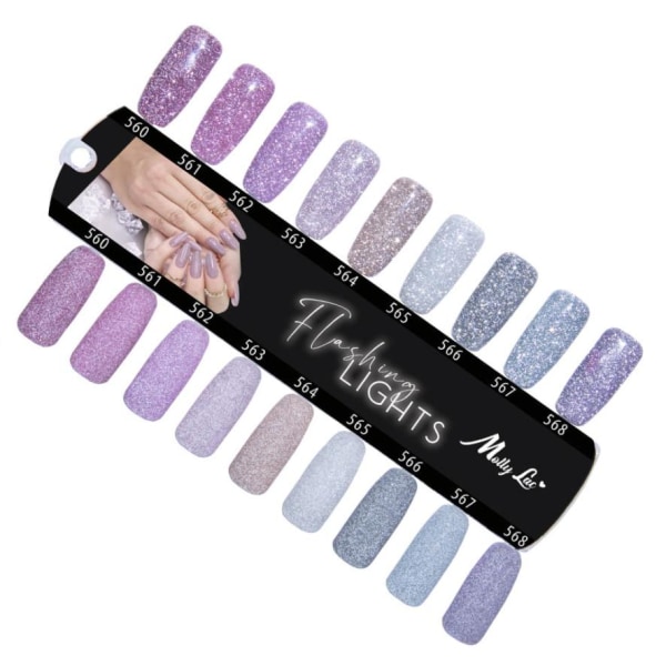 Mollylac - Gel polish - Blinkende lys - 615 5ml Purple