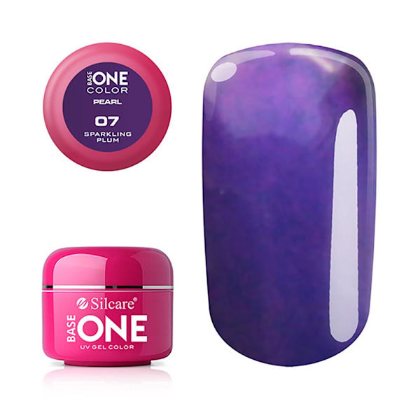 Base one - UV Gel - Pearl - Sparkling plum - 07 - 5 gram Plommon