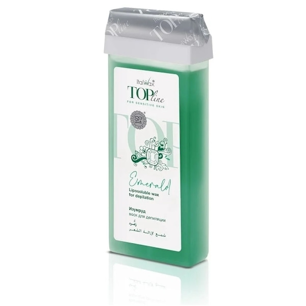 24x100g Emerald - Roll on vax - Top Line - Italwax Grön