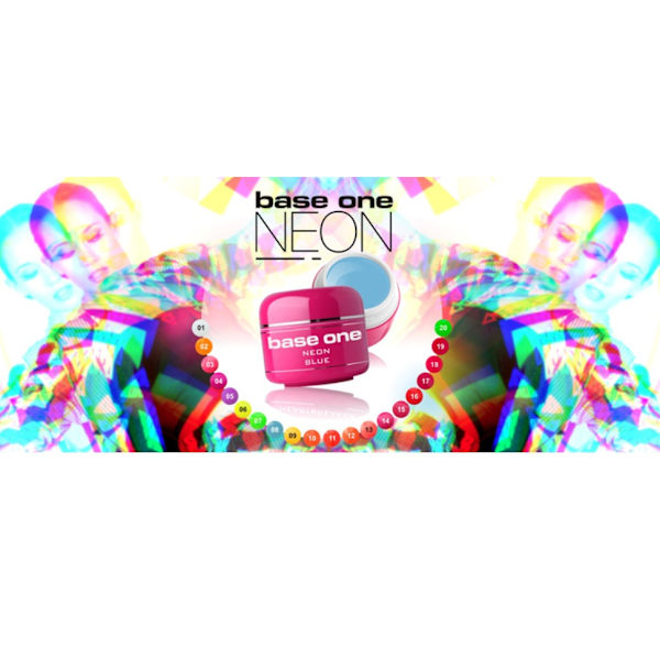 UV-gel - Base one - Neon - 12 stk - 5 ml Multicolor
