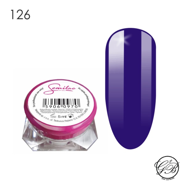 Semilac - UV Gel - Farve - Nattens Dronning - 126 - 5 ml