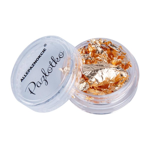Nageldekorationer - Metall / Alu flagor - 04 Guld