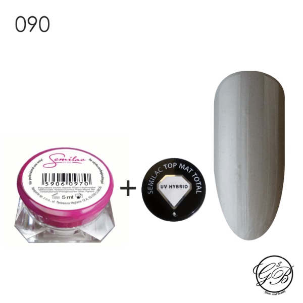Semilac - UV-geeli - Väri - Helmi - Valkoinen Helmi - 090 - 5 ml