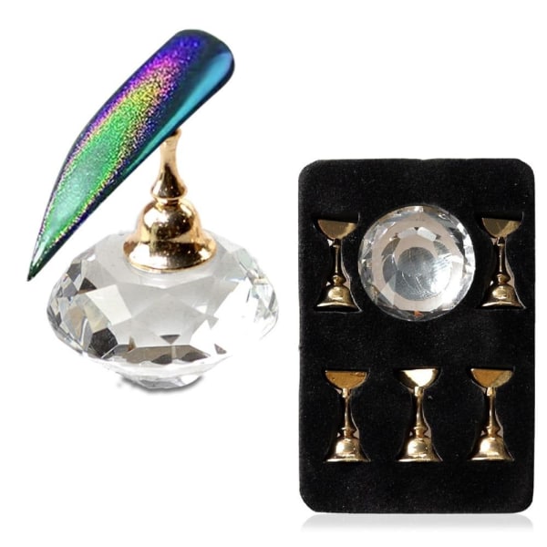 Tip display - Magnetisk - Krystalkugle / Guld #4 Crystal