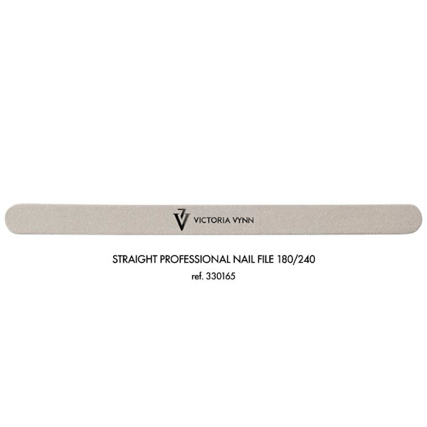 10-pack Nagelfilar - Smal rak - 180/240 - Victoria Vynn  - Grå Vit