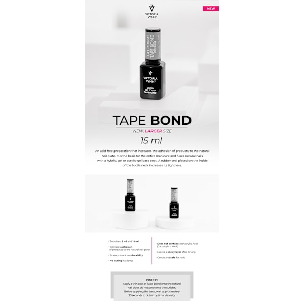 Primer - Tape Bond - Soak off - 8 ml - Victoria Vynn Transparent