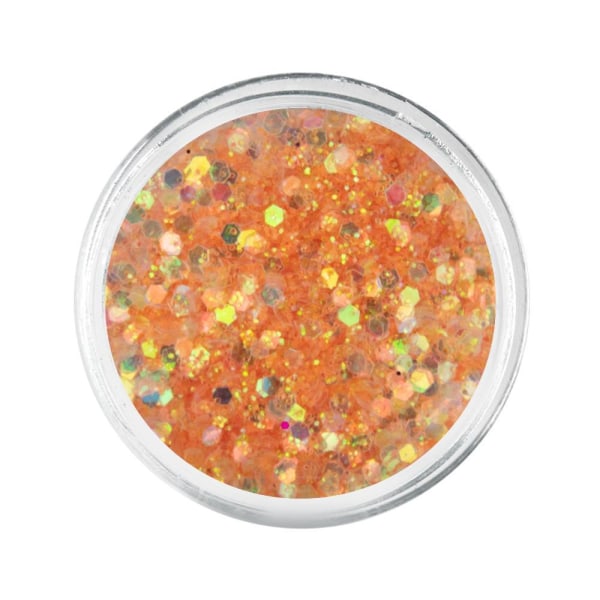 Nail Glitter - Wink Effect - Hexagon - 31 Orange