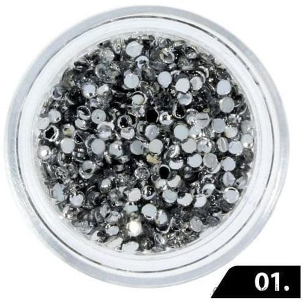 Zirkonsten (Glas) - 1,5 mm - 200 stk - 01 Silver