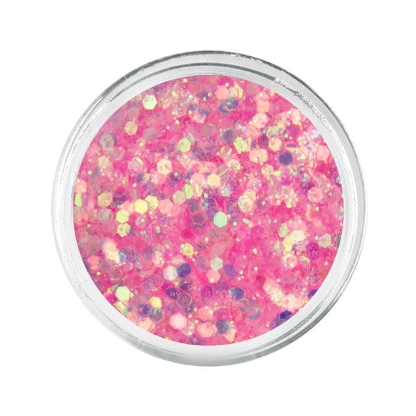 Nail Glitter - Wink Effect - Hexagon - 14 Pink