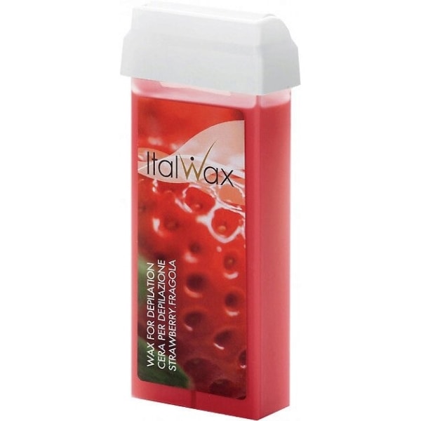 Varmt Vax - Italwax - Roll on - Strawberry - 100 gram Röd