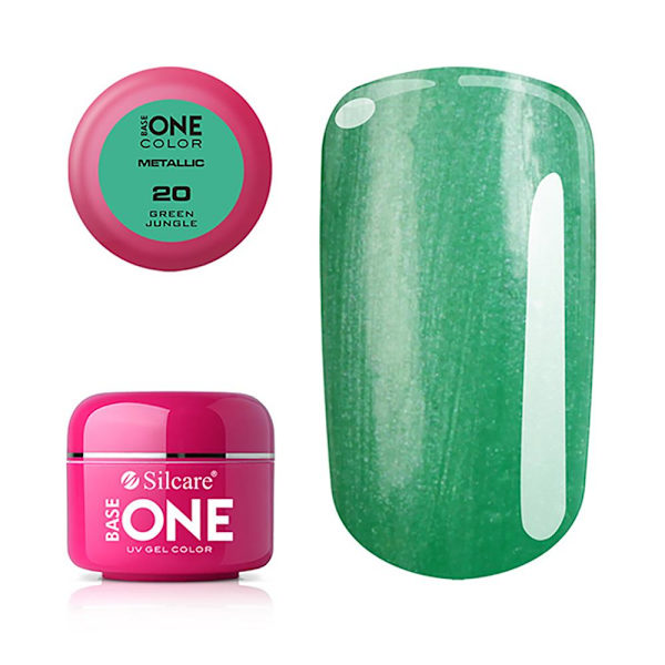 Base One - UV Gel - Metallic - Green Jungle - 20 - 5g Grön