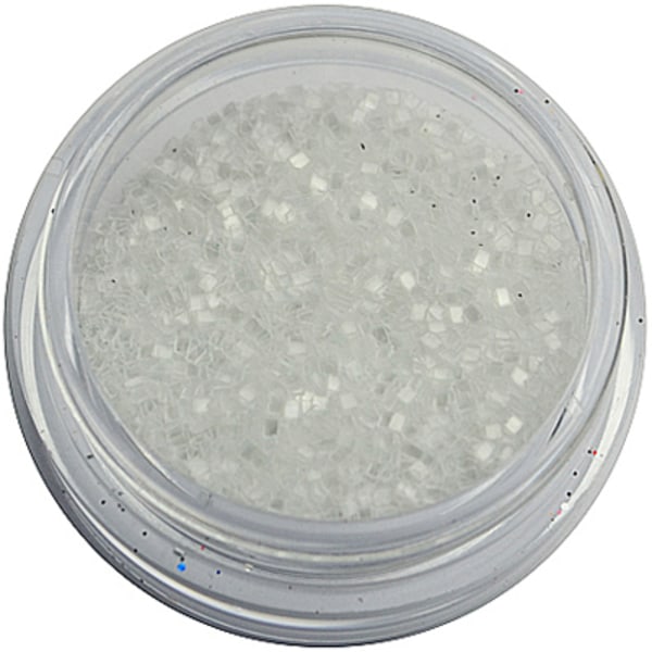 Glitter crystal clear white - Hex - 1 mm