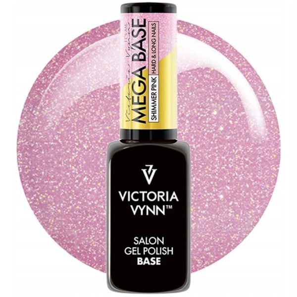 Gel Polish -  Mega Base - Shimmer Pink - 8ml - Victoria Vynn Rosa