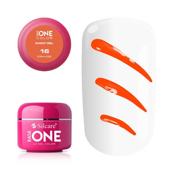 Base One - UV Gel - Paint Gel - Orange - 16 - 5 gram Orange