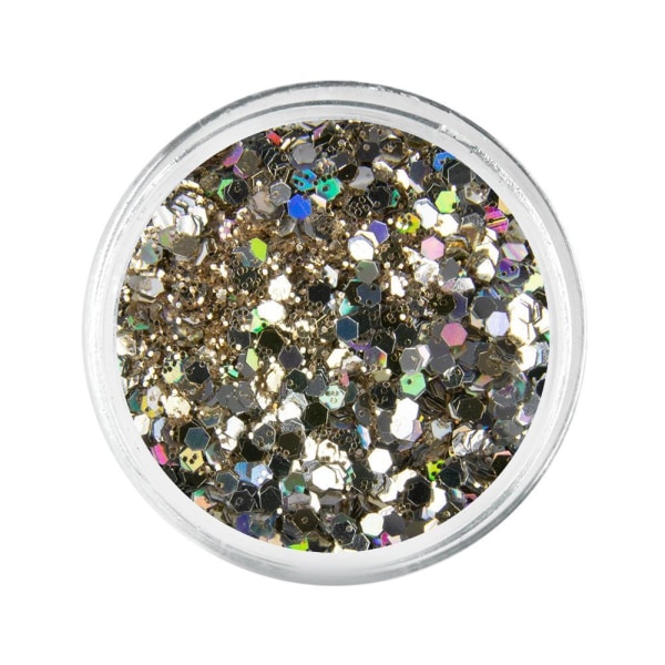 Nail Glitter - Wink Effect - Hexagon - 36 Silver