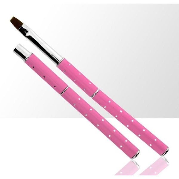 Gelébørste med kork - Størrelse: #8 - Pink Pink