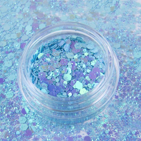 Glitter - Hexagon - Primavera - 11 Ljusblå