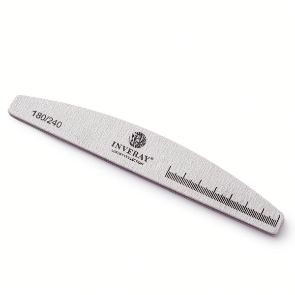 Nagelfil - 10 st - Halvmåne - 180/240 - Inveray  - Grå Vit