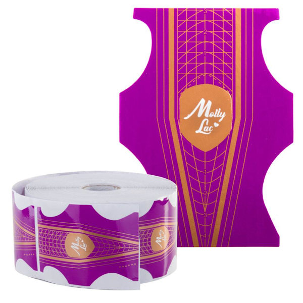Nagelmallar - Molly Lac - Duo - Lila/Orange - 500 st Purple