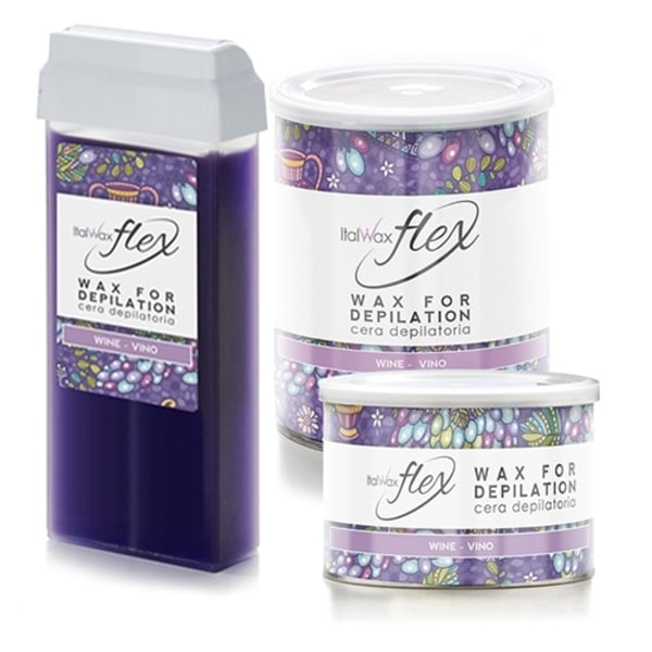 800g Flex - Wine - Varmt Vax Burk - Italwax Beige