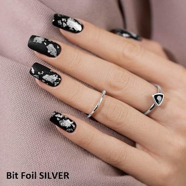 Nagel folie - 3D Glas #4 Silver