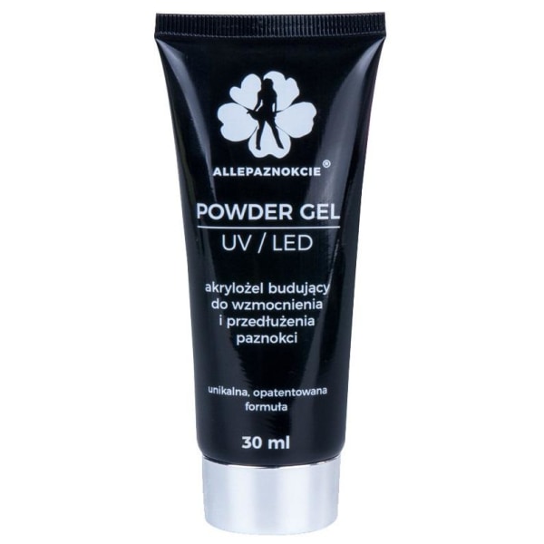Akrylgel - Powder gel - Clear 30 ml - Allepaznokcie Transparent