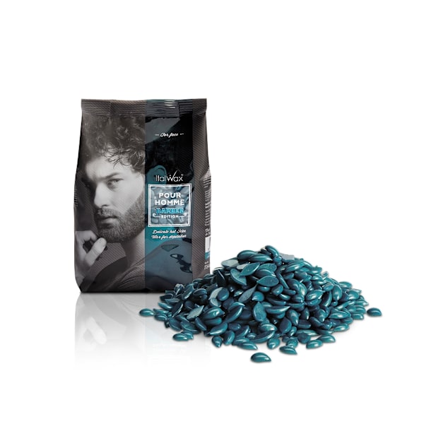 500g Barber edition - Ansiktsvax för män - Vax i flingor (Filmvax) - Italwax Turquoise