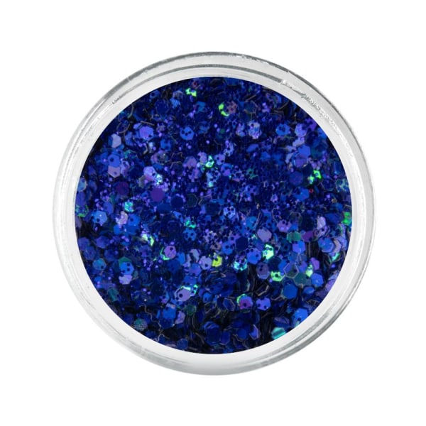 Nail Glitter - Wink Effect - Hexagon - 08 Blue