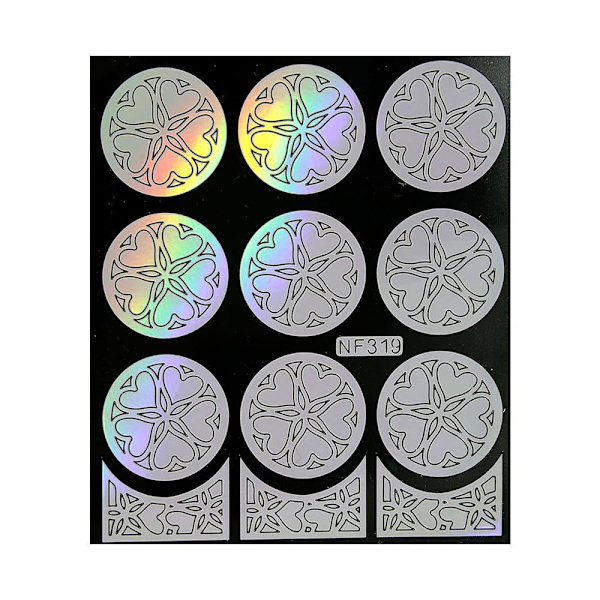 Negledekoration - Skabelon til maling - NF319 Holo Multicolor