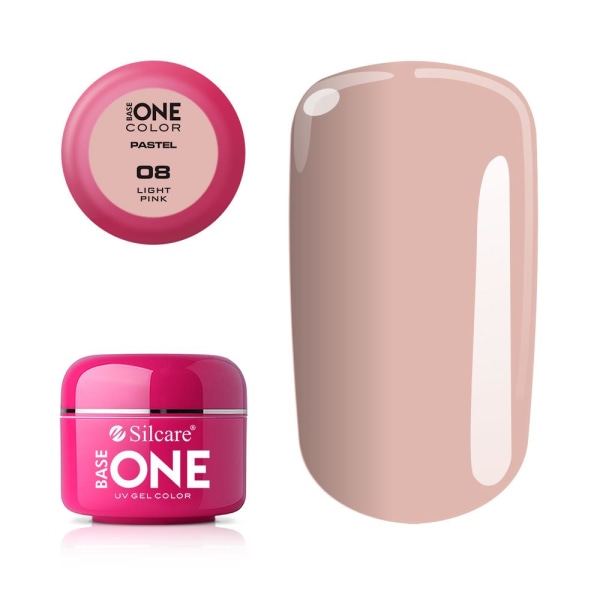 Base One - UV Gel - Pastel Shades - Lyserød - 08 - 5 gram Light pink