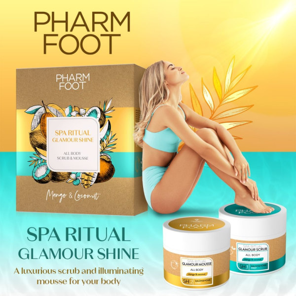 Spa Ritual - Glamour Shine - Scrub + Mousse - Pharm Foot Vit