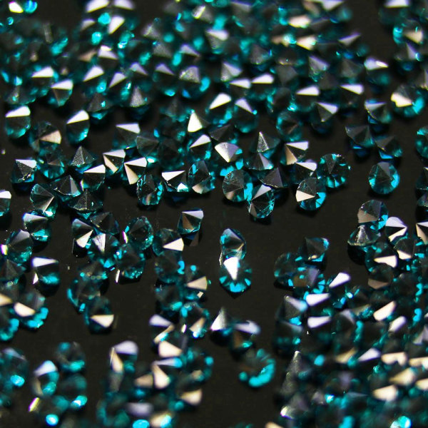 Krystalsten (Glas) - 1 mm - 200-300 stk - 17 Turquoise