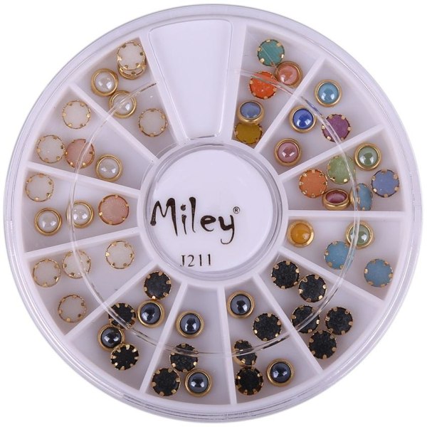 Rundel - Miley - J211 - Kynsikoristeet - Noin: 300 kpl Multicolor