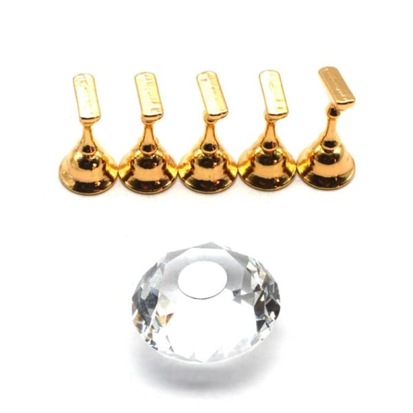 Tipp display - Magnetisk - Kristall kula / Guld #4 Kristall
