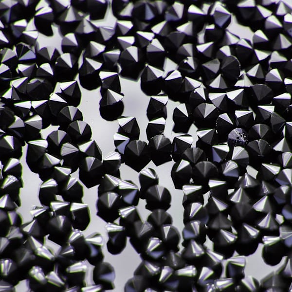 Krystalsten (Glas) - 1 mm - 200-300 stk - 23 Black