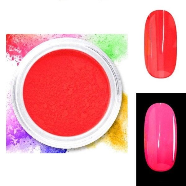 Neon pigment / pulver - Röd 07 Red