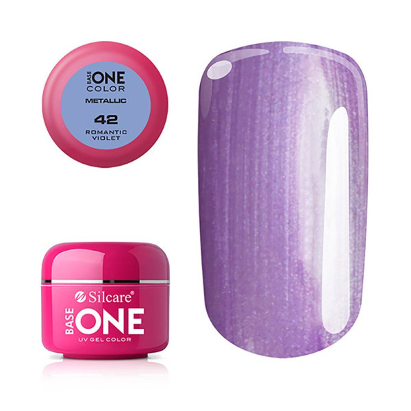 Base One - UV Gel - Metallic - Romantisk Violet - 42 - 5 gram Purple