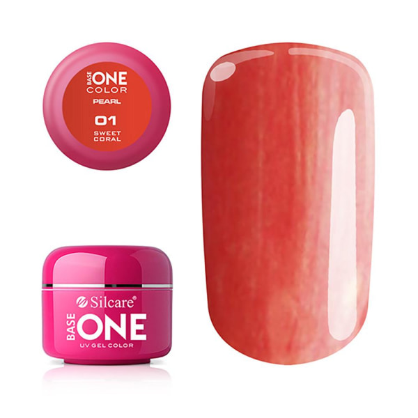 Base one - UV Gel - Pearl - Sweet Coral - 01 - 5 gram Orange