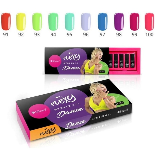 Flexy - Hybrid gel - 10 pack - Kollektion: Dance 91-100 - 4.5g multifärg