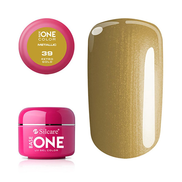 Base One - UV Gel - Metallic - Retro Guld - 39 - 5g Gold