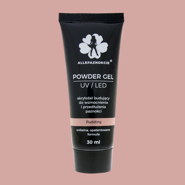 Akrylgel - Powder gel - Pudding 30 ml - Allepaznokcie Dark pink