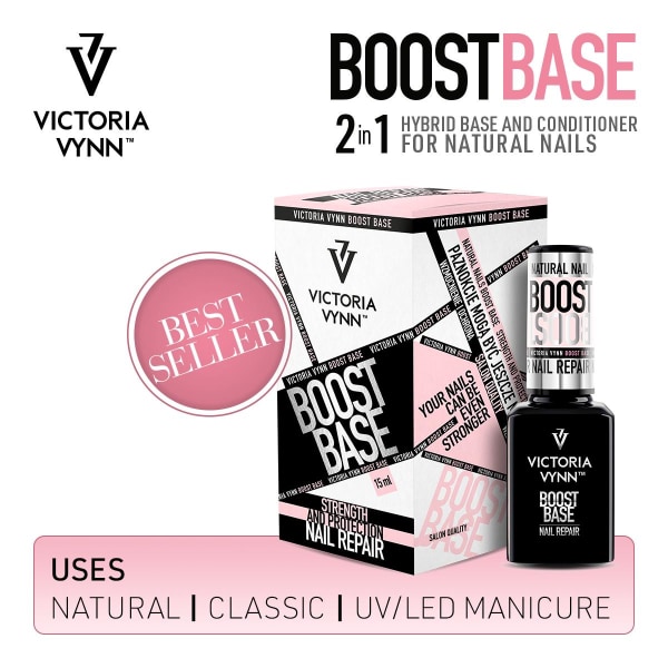 Victoria Vynn - Boost Base 2in1 - 15ml - Neglereparatør Transparent